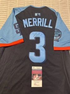 Jackson Merrill Signed Nike Jersey 2024 All Star Game JSA COA AUTO SD PADRES - Picture 1 of 3