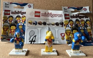 Lego Team GB Olympic Minifigures including bases - Boxer X 2 & Gymnast - Picture 1 of 3