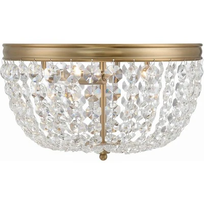 Crystorama NOL-314-VG-CL-MWP Nola Flush Mount Vibrant Gold - Image 1 of 4