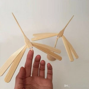 X5 LIBELLULA IN BAMBU NATURALE EQUILIBRIO GIOCO BAMBINI SOPRAMMOBILE ARTIGIANALE - Foto 1 di 3