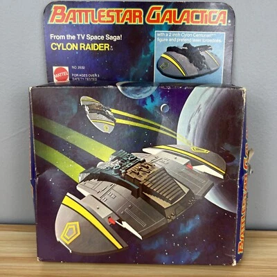 Mattel Battlestar Galactica Cylon Raider 1978 contenido de la caja aún sellado Foto 1 de 4