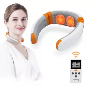 Heated Neck Massager TENS Electronic Pulse Muscle Stimulator Pain Relief Remote - Picture 1 of 12