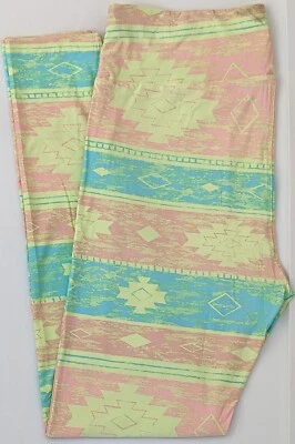Leggings TC LuLaRoe altos y curvilíneos tribales azteca suroeste nuevos con etiquetas X05 Foto 1 de 4
