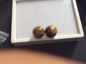 2 PERLE DI OCCHIO DI TIGRE  FORATE CARATI 59 - Foto 1 di 1