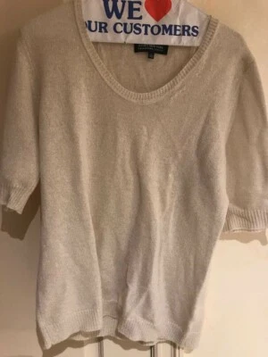 Camisa para mujer Jones New York Collection cachemir gris claro brillante talla L Foto 1 de 4