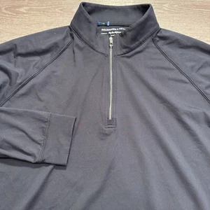 Holderness Bourne Sweater Mens Large Blue 1/4 Zip Performance Sweatshirt Golf - Picture 1 of 9