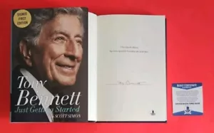 TONY BENNETT SIGNED BOOK "JUST GETTING STARTED" WITH BAS BECKETT COA jsa psa - Picture 1 of 4