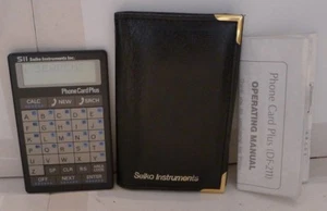 Seiko PhoneCardPlus DF-211 plus Case & Instructions Vintage  -TESTED - Picture 1 of 7