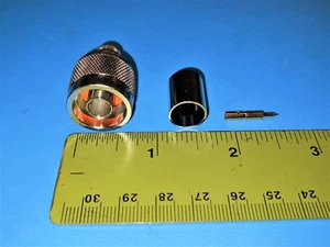Tipo N enchufe de conector 172102, 50 ohmios, para cable RG-8U, 213U, 393U, Amphenol / Connex - Imagen 1 de 8