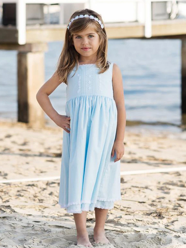 NEW Strasburg Children Summer Dress for Girls size 2-10 Pink Lavender Blue White - Image 1 of 4