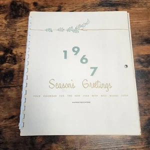 1967 Train Calendar Wayner Publications Santa Fe - Picture 1 of 15