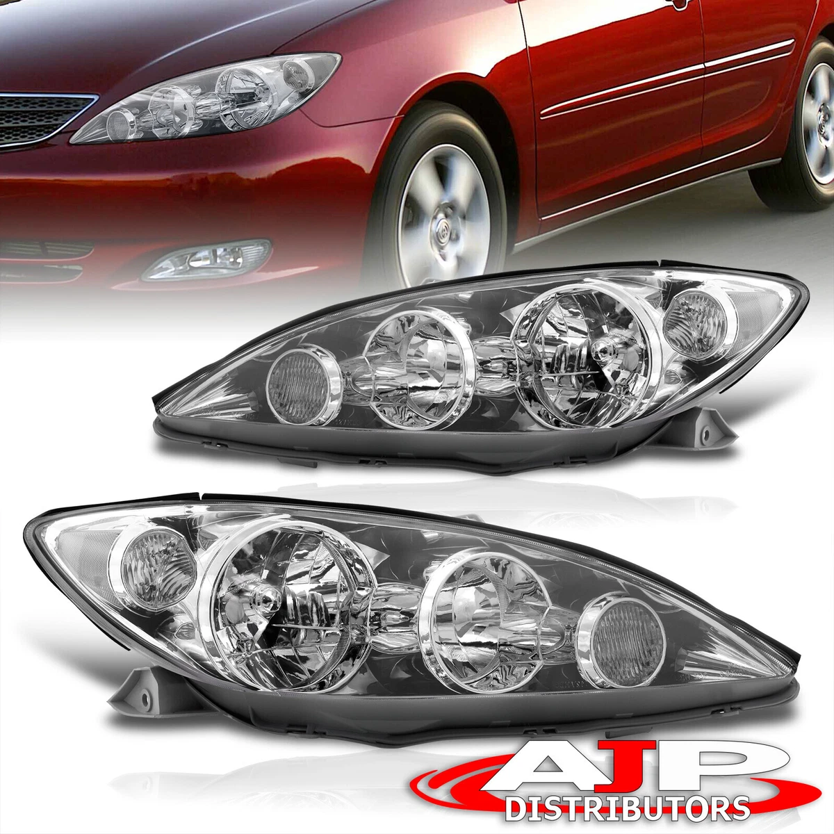 Chrome Clear OE Style Head Lights Lamp Left+Right Set For 2005