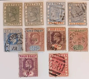 1883-1902 Gold Coast collection of unused and used stamps - Picture 1 of 2