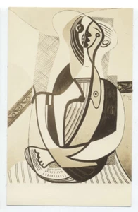 PABLO PICASSO Seated Woman RPPC from 1939 40yrs of His Art MOMA NYC - Rare - Picture 1 of 2