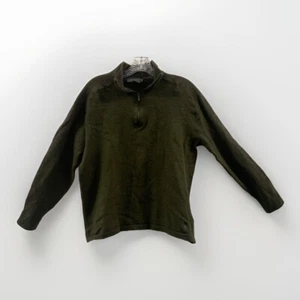 Smartwool Pullover XL Large olivgrün Merinowolle eng Strickpullover 1/4 Zip - Bild 1 von 5