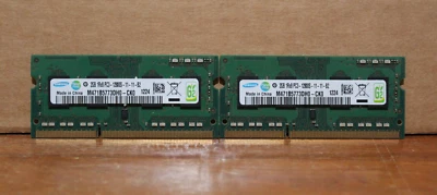(Lot of 2) Samsung 2GB PC3-12800S DDR3-1600MHz 204-Pin SoDimm M471B5773DH0-CK0 - Image 1 of 4