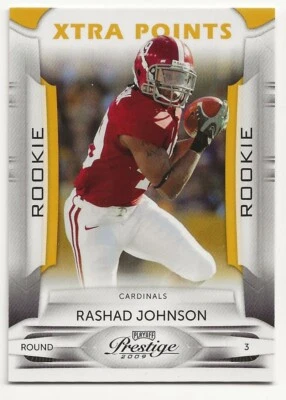 2009 Playoff Prestige Gold Xtra Points Rashad Johnson /250 Rookie #193 - Image 1 of 2