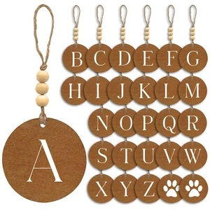 28 Pieces Christmas Stocking Name Tags Wooden Stocking Tags Christmas Stockin... - Picture 1 of 7