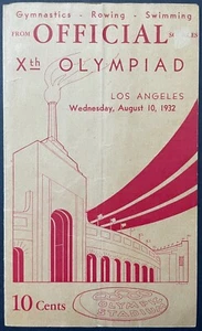 August 10th 1932 Los Angeles Summer Olympics Day Program Historical VTG Sports - Picture 1 of 8