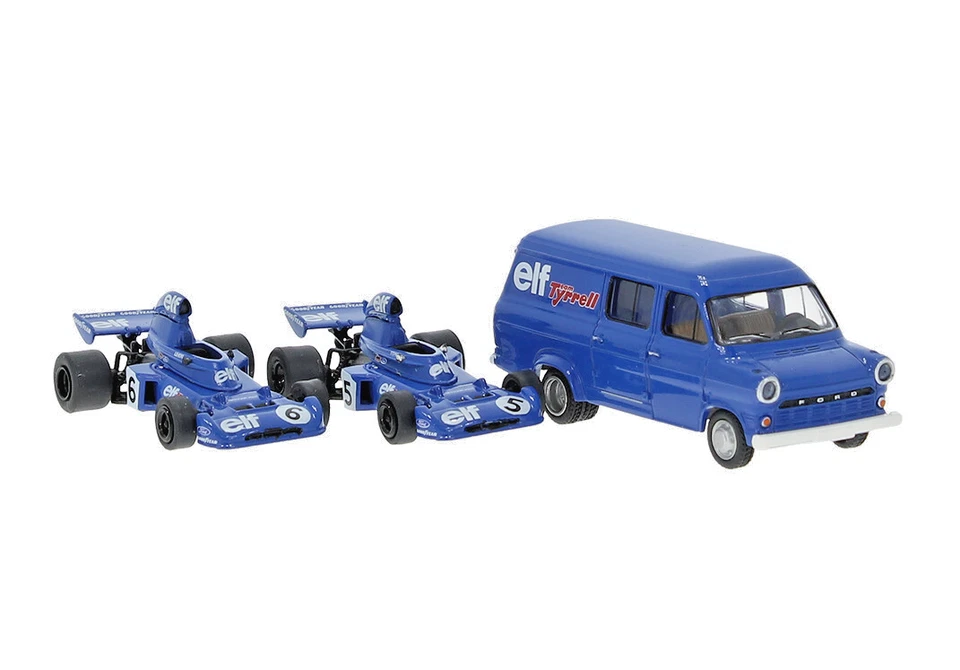 BREKINA 22871 Set Tyrrell 006, Formula 1, Gp Nürburgring, 1973, Elf, H0, Nuovo - Immagine 1 di 1