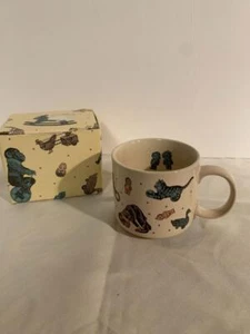 MICHEL & COMPANY Taza Niño Caja Original Vintage Juguete Gráficos Mono Gato Pato - Imagen 1 de 4
