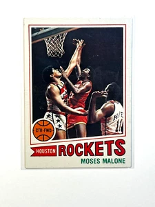 1977-78 Topps Basketball card #124, MOSES MALONE, Houston Rockets - Picture 1 of 2
