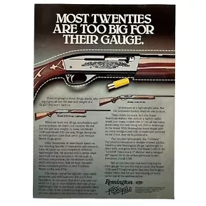 Remington Firearms Vintage Print Ad 80s Model 1100 LT-20 Lightweight Guns - Picture 1 of 5
