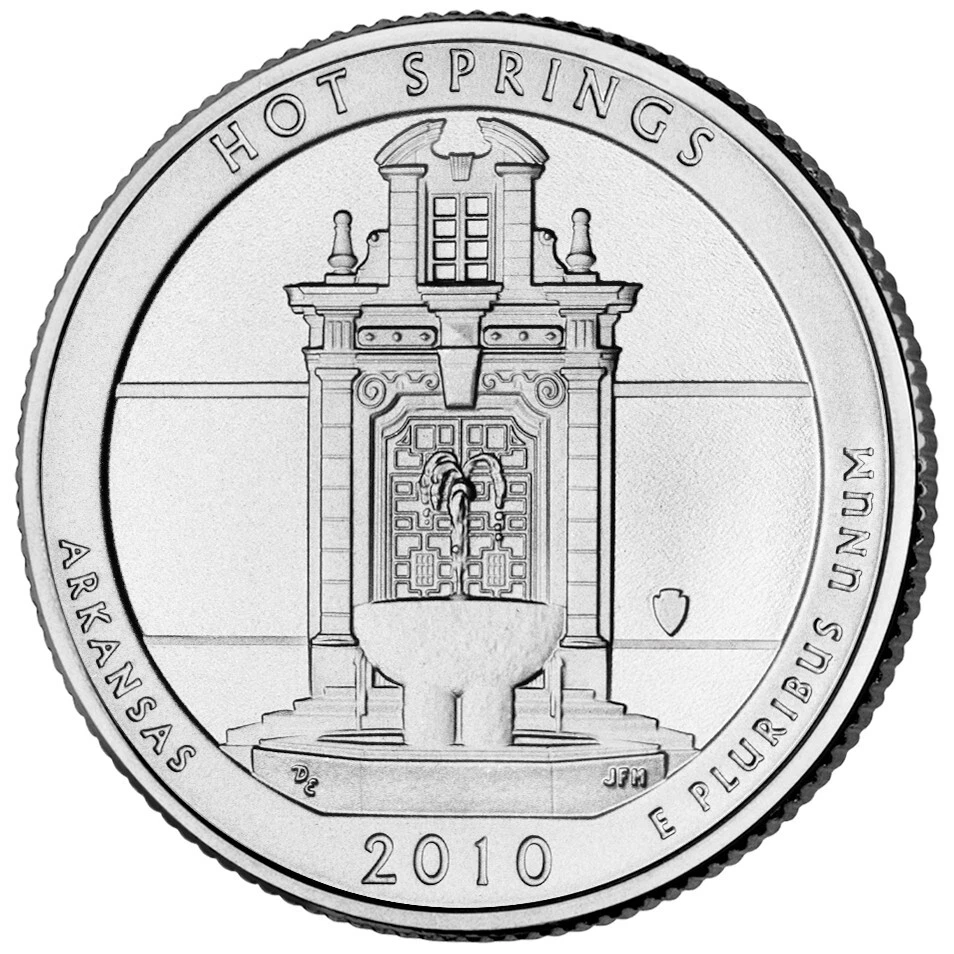 2010 D Hot Springs  Quarter. ATB Series, Uncirculated From US Mint roll. - Image 1 of 3