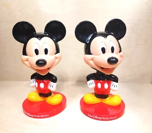 Mickey Mouse Bobble Head Kelloggs 8" Walt Disney World Resort Vintage set of 2 - Picture 1 of 11