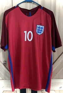 England Soccer 2016/17 Wayne Rooney #10 Away Jersey Three Lions - Picture 1 of 10