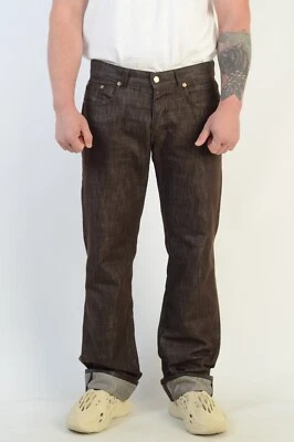 Ermenegildo Z Zegna Luxury Men's Brown Cotton Denim Jeans Size 34 Made in Italy - Image 1 of 4