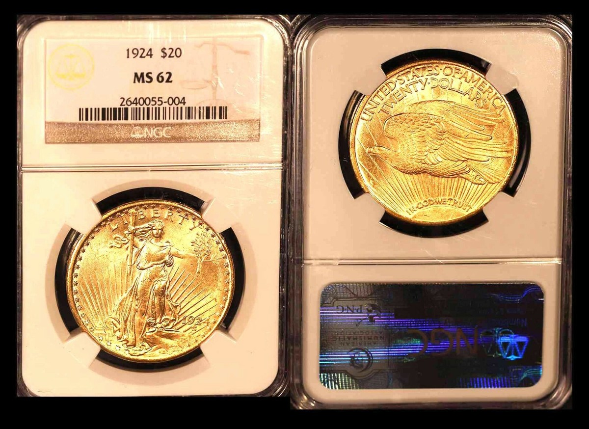 1924 MS 62 Graded Double Eagle $20 US Gold Coins for sale | eBay 1924 MS 62 Graded Double Eagle $20 US Gold Coins for sale | eBay