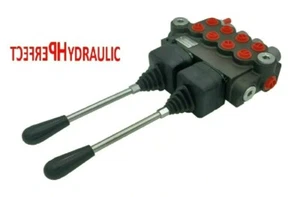 4 Spool Hydraulic Directional Control Valve 2x JOYSTICK 21gpm 80L 4x DA Double - Picture 1 of 3