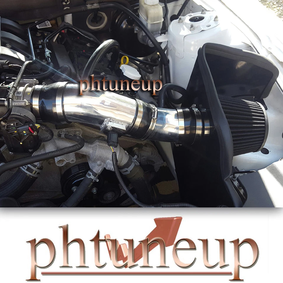 KIT DE ADMISIÓN DE AIRE HEATHSHIELD NEGRO apto para motor Ford Mustang 2011 2012-2014 3,7 L Foto 1 de 1