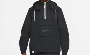 Nike Anorak Waffle Premium Men's Hooded Jacket Black Size XXL 2XL DD6492 010