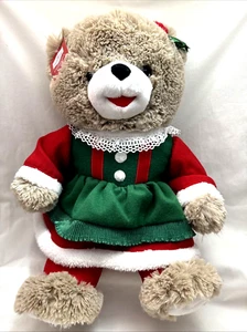 Oso de peluche Holidays Time Snowflake 2024 bronceado y rojo niña 20" de alto **NUEVO CON ETIQUETAS** - Imagen 1 de 7