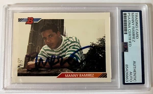MANNY RAMIREZ AUTOGRAPHED 1992 BOWMAN RC PSA - Picture 1 of 2