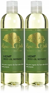 Premium Liquid Gold Hemp Seed Oil Refined Pure & Organic Skin Hair Nails Health - Picture 1 of 35