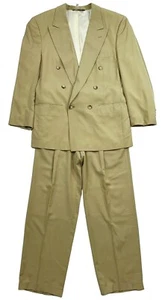 Burberry Men’s Wool Vintage Suit Jacket & Pants M 36 REG 34 X 30.5 Fabric Italy - Picture 1 of 23