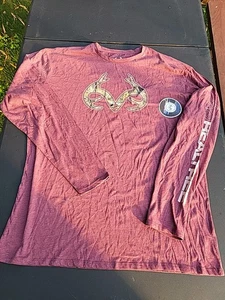 New REALTREE Xtra Light RedCamo Logo Long Sleeve Shirt 2XL Hunting NEW WITH TAGS - Picture 1 of 13