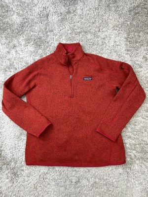 Patagonia Sweater Womens Large Red Better Sweater 1/4 Zip Pullover 25617 - Image 1 of 4