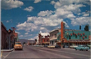 Vintage 1950s CARSON CITY, Nevada Postcard Street Scene / Casinos & Hotels - Picture 1 of 2