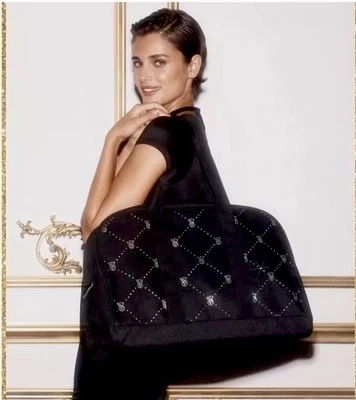 Новый Victoria's Secret Weekender большой черный сумка с короткими ручками спортивная сумка выстеганная логотип 2024 - Изображение 1 из 4