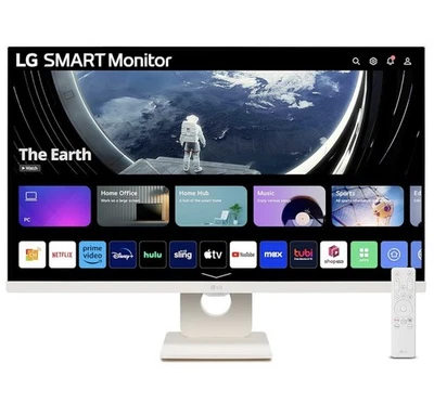 LG 27SR50F-W 27" IPS 60Hz Full HD Built in Speakers Smart Monitor with webOS New - Image 1 of 3