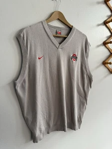 Vintage Nike Ohio State Buckeyes Silk Blend Sweater Vest OSU Gr. XXL Jim Tressel - Bild 1 von 11