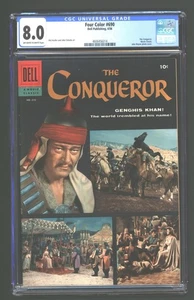 Four Color 690     CGC 8.0   The Conqueror   John Wayne Cover   1956 - Picture 1 of 2