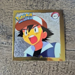Vintage 1999 Artbox Pokemon Sticker Ash R17 Gold Series 1 Prism Holographic - Picture 1 of 10