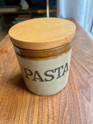 Moira Stonewear Pottery Pasta Jar Container Inc. Lid - Image 1 of 3