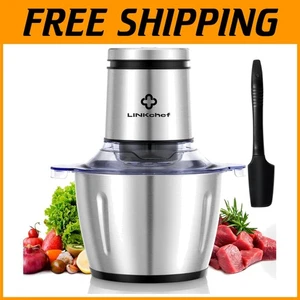 Compact Stainless Steel 8 Cup Food Chopper - Safe and User-Friendly Design - Picture 1 of 8