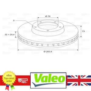 Genuine Valeo Front Brake Disc for BMW 1 07-11 34116764629 - Picture 1 of 4